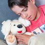 Soft toy - Cherry Belly Cuddle Dog Cherry Stone Pillow - Washable - INATURA