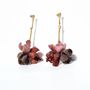 Gifts - Flourist Silk Nude Collection Gold Plated Earrings - CHAMA NAVARRO