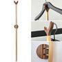 Walk-in closets - Luxury dressing room clothes pole to unhook, in wood (ash and walnut) - MON CINTRE