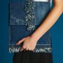 Bags and totes - DENIM MESSENGER BAG WITH CENTRAL FRINGES - REGENESI