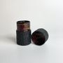 Tea and coffee accessories - Black-and-white matte bark canisters - TOMIOKA