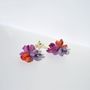 Cadeaux - Boucles d'oreilles plaqué or Flourist Silk collection lila - CHAMA NAVARRO