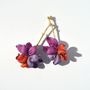 Cadeaux - Boucles d'oreilles plaqué or Flourist Silk collection lila - CHAMA NAVARRO