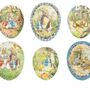 Caskets and boxes - Easter Cardboard Egg 15 cm with Beatrix Potter Design - NESTLER GMBH FEINKARTONAGEN