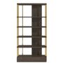 Bibliothèques - BIBLIOTHÈQUE NOBLESSE EN MDF ET ACIER INOXYDABLE 112x41x218CM - ETHAN CHLOE