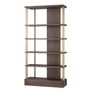 Bibliothèques - BIBLIOTHÈQUE NOBLESSE EN MDF ET ACIER INOXYDABLE 112x41x218CM - ETHAN CHLOE