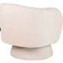 Fauteuils - FAUTEUIL PIVOTANT ALBA EN CHENILLE BIEGE 78x80x77 CM - ETHAN CHLOE