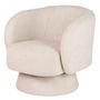 Fauteuils - FAUTEUIL PIVOTANT ALBA EN CHENILLE BIEGE 78x80x77 CM - ETHAN CHLOE