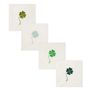 Table linen - Linen Cocktail Quadro Four-Leaf - Set of 4 (with 4 different Green) - LA GALLINA MATTA