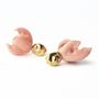 Cadeaux - Boucles d'oreilles plaqué or Flourist Silk collection basic red - CHAMA NAVARRO