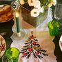 Table linen - Coated Linen Runner Double Christmas Tree - LA GALLINA MATTA