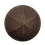 Fabric cushions - VELVET BALL CUSHION BROWN - LO DECOR