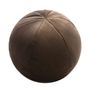 Fabric cushions - VELVET BALL CUSHION BROWN - LO DECOR