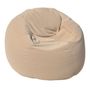 Lawn armchairs - XL outdoor beanbag with beige removable sponge cover - MX HOME