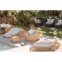 Lawn armchairs - XL outdoor pouf in raffia effect fabric - MX HOME