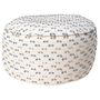 Equipements espace extérieur - Tabouret déhoussable rond repose pieds tissu blanc poils multi couleur - MX HOME