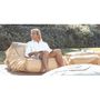 Deck chairs - Outdoor sun lounger with removable fringe in raffia effect fabric - MX HOME