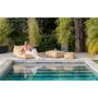 Deck chairs - Outdoor floating sun lounger with removable cover in raffia effect fabric - MX HOME