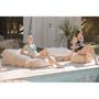 Deck chairs - Outdoor sun lounger with white removable cover - MX HOME