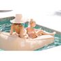 Deck chairs - Outdoor floating sun lounger with removable coral embroidery cover - MX HOME