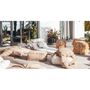Equipements espace extérieur - Coussin de sol extérieur en tissu effet raphia M - MX HOME