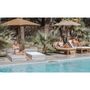 Outdoor space equipments - Reversible outdoor mattress with striped front & white back - Double - MX HOME