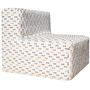 Lawn armchairs - Modular fireside chair in white fabric with multi-color hair - MX HOME