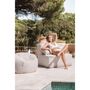 Lawn armchairs - Modular removable outdoor fireside chair in linen effect fabric - MX HOME