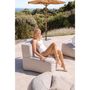 Lawn armchairs - Modular removable outdoor fireside chair in linen effect fabric - MX HOME