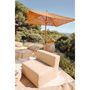 Lawn armchairs - Modular removable outdoor fireside chair in raffia effect fabric - MX HOME