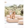 Outdoor space equipments - Outdoor 2-seater foam sun lounger with raffia effect - MX HOME