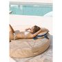 Equipements espace extérieur - Lit bain de soleil extérieur en mousse rond effet raphia - MX HOME