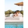 Outdoor space equipments - Outdoor foam sun lounger bed 2 places beige and white - MX HOME