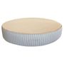 Outdoor space equipments - Outdoor sun lounger bed in round striped raffia effect foam - MX HOME