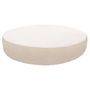 Equipements espace extérieur - Lit bain de soleil extérieur en mousse rond blanc a motif beige - MX HOME