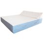 Outdoor space equipments - Outdoor 2-seater foam sun lounger bed in white with blue pattern - MX HOME