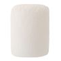 Lawn chairs - Cream white terry ottoman pouf - MX HOME