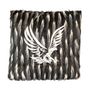 Accessoires de déco extérieure - Coussin brodé en fausse fourrure noire et blanche - MX HOME