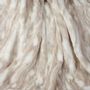 Outdoor decorative accessories - Beige and white faux fur cushion - MX HOME