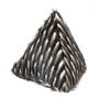 Accessoires de déco extérieure - Coussin pyramide en fausse fourrure noire et blanche - MX HOME