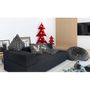 Accessoires de déco extérieure - Coussin pyramide en fausse fourrure noire et blanche - MX HOME