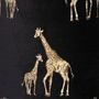 Chaises de jardin - Pouf en velours noir avec girafes brodées - MX HOME