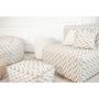 Equipements espace extérieur - Coussin de sol déhoussable S - tissu blanc poils multi couleur - MX HOME