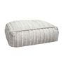 Outdoor space equipments - Floor cushion with removable cover S - gray cotton with fringe - MX HOME