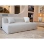 Canapés de jardin - Canapé banquette modulable - Déhoussable 3 places - Lin naturel - MX HOME