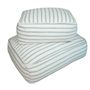 Outdoor space equipments - Floor cushion with removable cover M - Blue striped linen - MX HOME