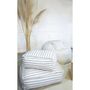 Outdoor space equipments - Floor cushion with removable cover M - Blue striped linen - MX HOME