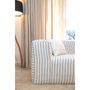 Canapés de jardin - Canapé modulable - Déhoussable 3 places - Lin rayé - MX HOME