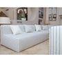 Lawn sofas   - Modular sofa - Removable 4/5 seater cover - Striped linen - MX HOME