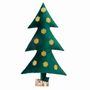 Other Christmas decorations - Luminous Christmas tree in green velvet with gold flakes 150cm - MX HOME